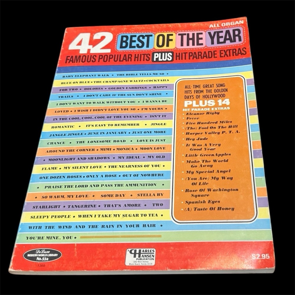 Vintage Organ 42 Best of The Year Famous Popular Hits Plus Hit Parade Extras #3